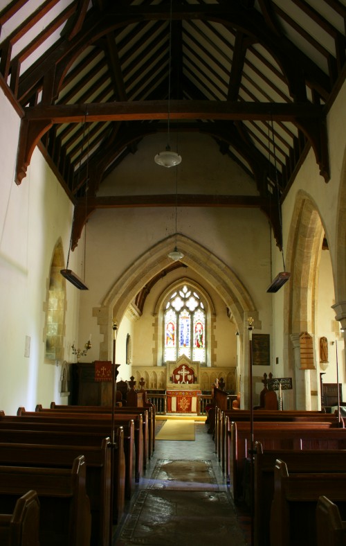 central view inside St Michael & All Angels, Whitwell